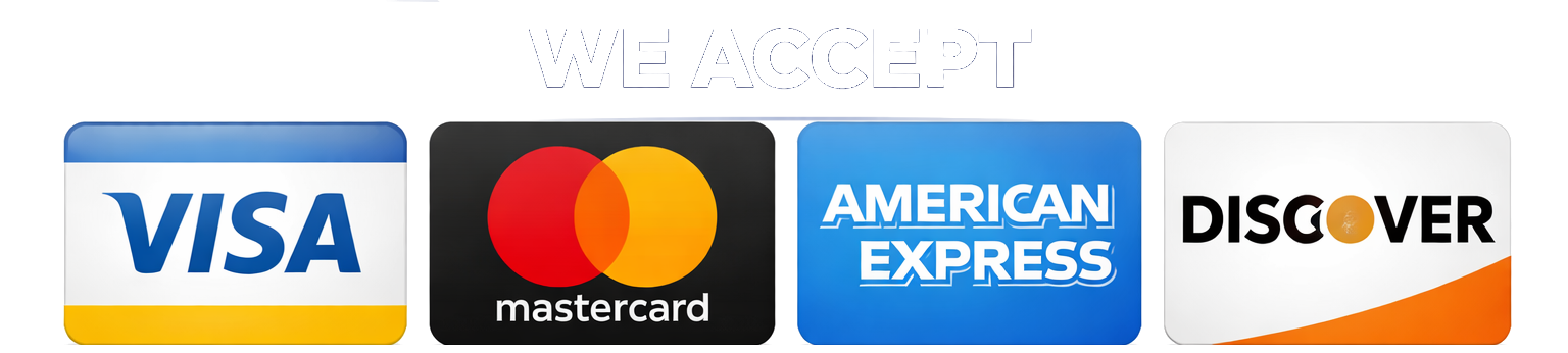 We accept major payment cards (1)